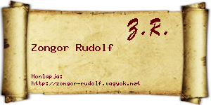 Zongor Rudolf névjegykártya