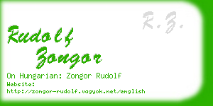 rudolf zongor business card